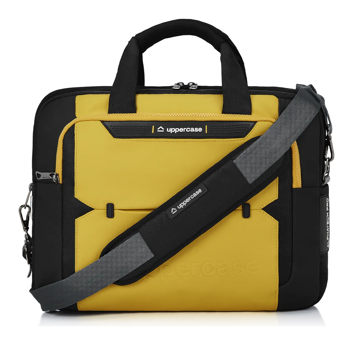 uppercase Alphatech Pro 02 Laptop Messenger Bag, 19 L (Yellow) (official image: uppercase)